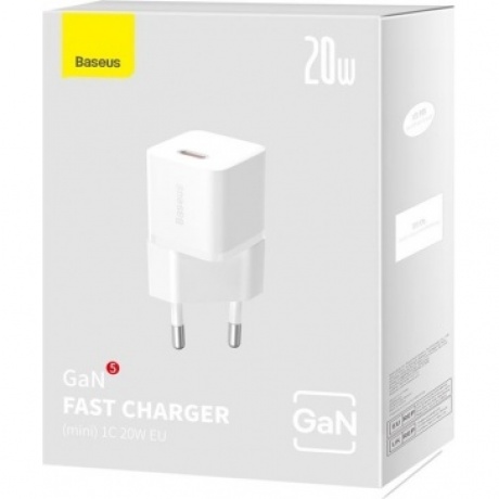 Сетевое зарядное устройство Baseus GaN5 20W EU White (CCGN050102) - фото 15