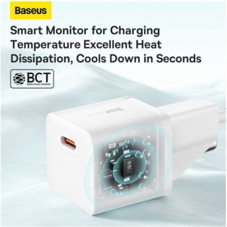 Сетевое зарядное устройство Baseus GaN5 20W EU White (CCGN050102) - фото 7