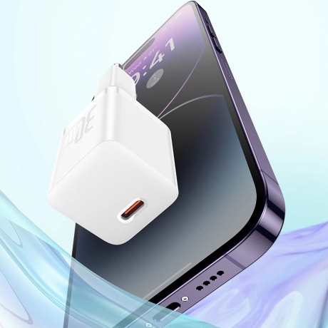 Сетевое зарядное устройство Baseus GaN5 30W White (CCGN070502) - фото 4