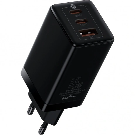 Зарядное устройство Baseus GaN5 Pro Fast Charger 2C+U 65W EU Bla...