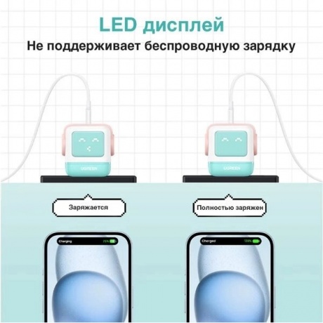 Сетевое зарядное устройство Ugreen CD361 Pink/Blue (35855) - фото 14