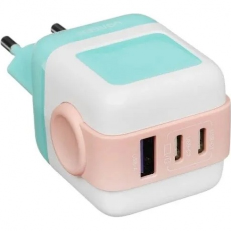Сетевое зарядное устройство Ugreen CD361 Pink/Blue (35855) - фото 5
