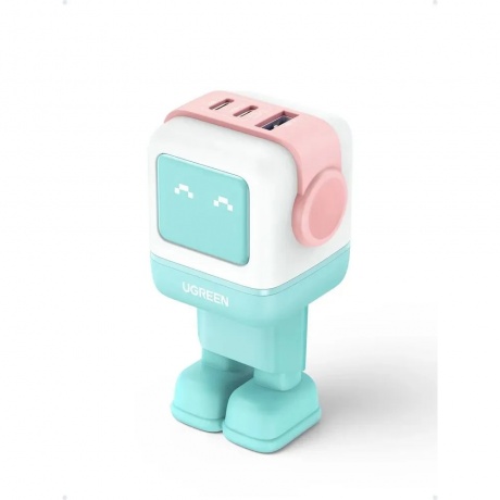 Сетевое зарядное устройство Ugreen CD361 Pink/Blue (35855) - фото 7