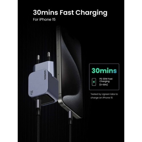 Сетевое зарядное устройство Ugreen X703 Space Gray (35006) - фото 5
