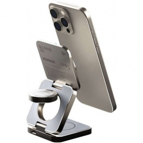Беспроводное зарядное устройство Momax Q2.Mag Go Titanium (UD31L) - фото 8