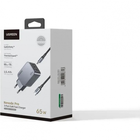 Сетевое зарядное устройство Ugreen X755 Space Gray (25871) - фото 9