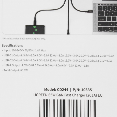 Сетевое зарядное устройство Ugreen CD244 Black (10335GI) - фото 6