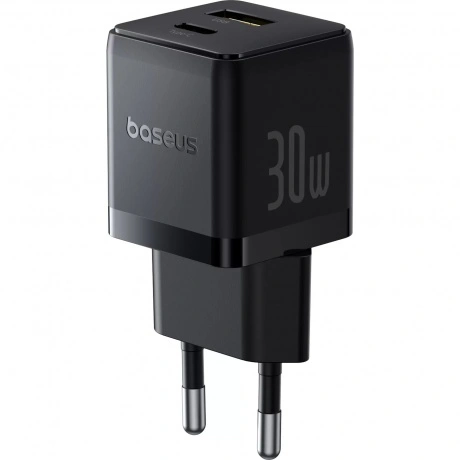 Сетевое зарядное устройство Baseus Palm C+U 30W EU Cluster Black...
