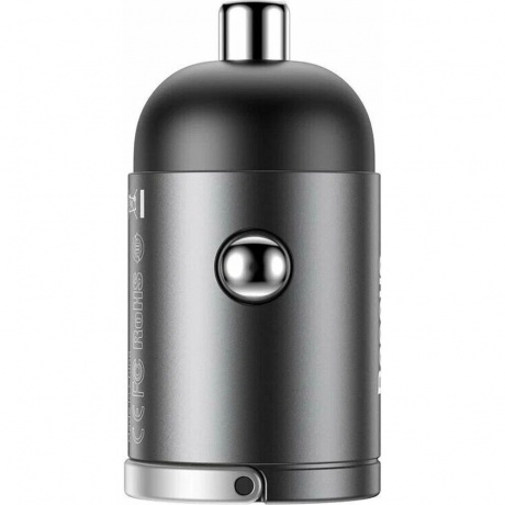 Автомобильное зарядное Baseus Tiny Star Mini Gray (VCHX-A0G) - фото 4