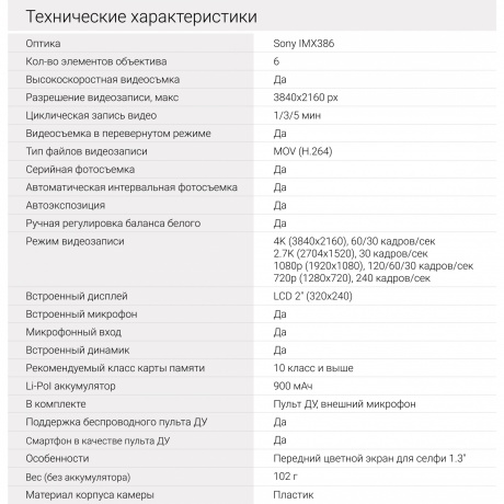 Экшн-камера Digma DiCam 880 черная - фото 16