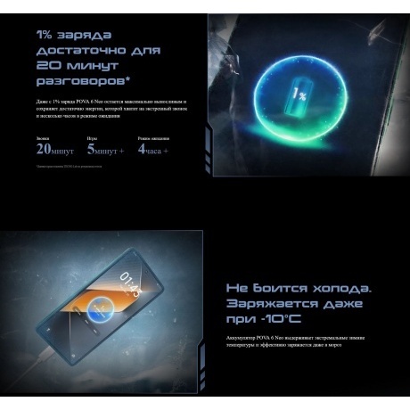 Смартфон Tecno Pova 6 Neo 8/128Gb Comet Green - фото 15