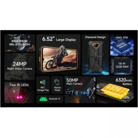 Смартфон Ulefone Armor X13 6/64Gb Black - фото 11