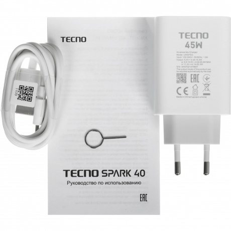 Смартфон Tecno Spark 40 8/256Gb White - фото 12