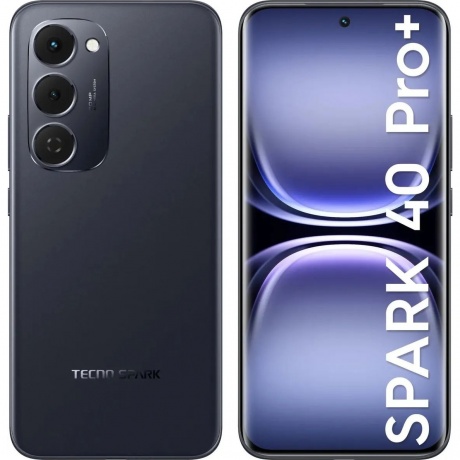 Смартфон Tecno Spark 40 Pro+ 8/256Gb Black - фото 2