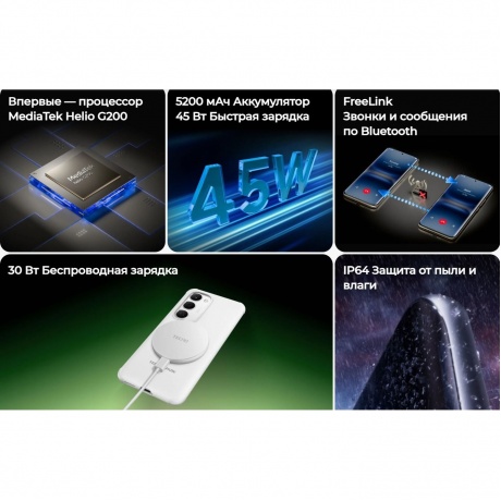 Смартфон Tecno Spark 40 Pro+ 8/256Gb Black - фото 11