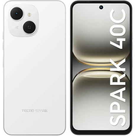 Смартфон Tecno Spark 40C 8/256Gb White - фото 1