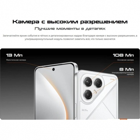 Смартфон Tecno Pova 7 Ultra 5G 8/256Gb White - фото 27