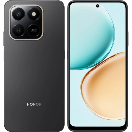 Смартфон Honor x7d 6/128 black - фото 1