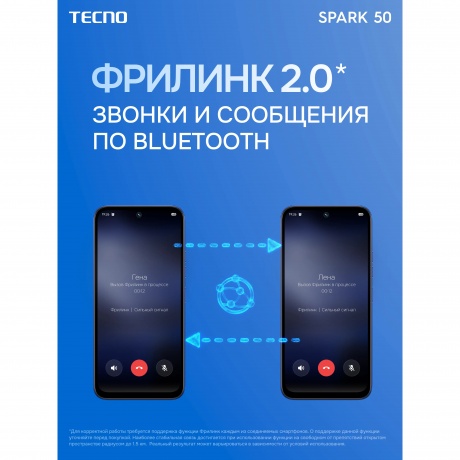 Смартфон Tecno Spark 50 8/256Gb синий - фото 19