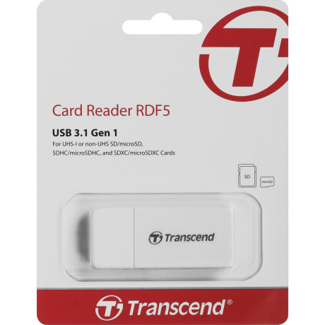 Карт-ридер Transcend RDF5 (TS-RDF5W) USB3.0 White - фото 1