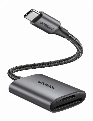 Картридер UGREEN USB-C 3.1 для карт памяти TF / SD, серый (80888...