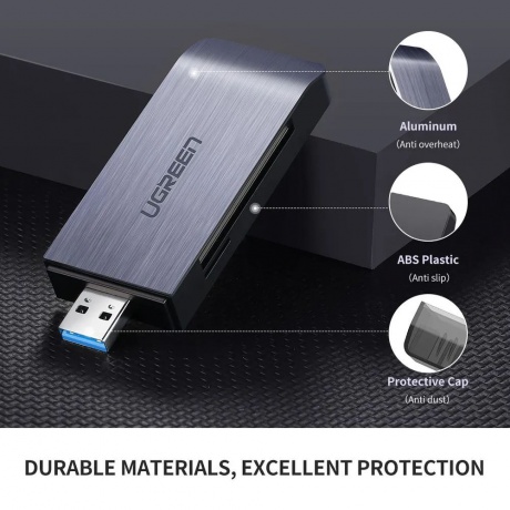 Карт-ридер UGREEN CM180-50541 Space Gray (50541) - фото 6