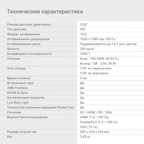 Монитор Digma 23.8" Progress 24P501F черный (DM24SB01) - фото 12