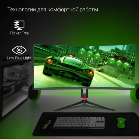 Монитор Digma 34" Overdrive 34A710Q черный (DM34VG01) - фото 13