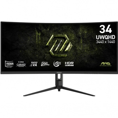 Монитор MSI 34" MAG 345CQRF E20 1000R, (9S6-3DD14H-042)