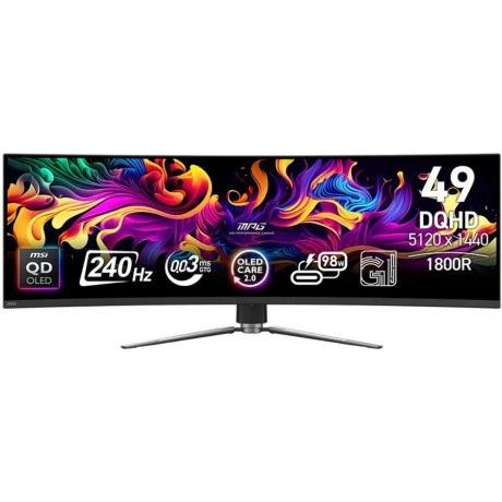 Монитор MSI 49" MPG 491CQPX QD-OLED  1800R (9S6-3FA84T-022)