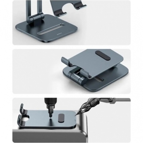 Подставка для планшета Baseus Desktop Biaxial Grey (LUSZ000113) - фото 5
