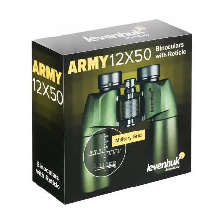 Бинокль Levenhuk Army 12x50 с сеткой - фото 12