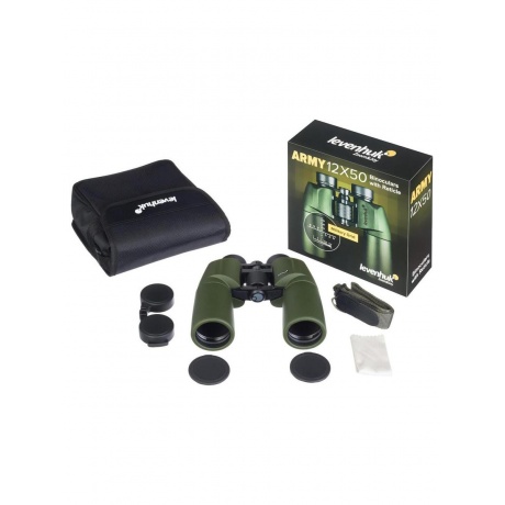 Бинокль Levenhuk Army 12x50 с сеткой - фото 4
