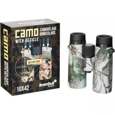 Бинокль Levenhuk Camo Moss 10x42 с сеткой - фото 11