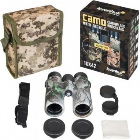 Бинокль Levenhuk Camo Moss 10x42 с сеткой - фото 10