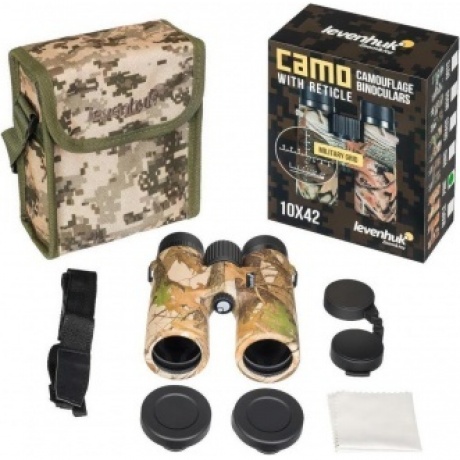 Бинокль Levenhuk Camo Pine 10x42 с сеткой - фото 10