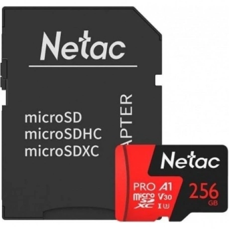 Карта памяти Netac microSD P500 Extreme Pro 256Gb (NT02P500PRO-2...
