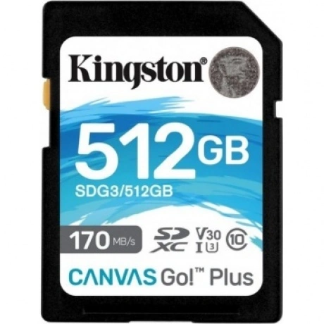 Карта памяти Kingston Canvas 512Gb Go Plus SDXC UHS-I U3 V30 (17...