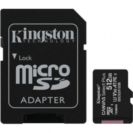Карта памяти Kingston Canvas 512Gb Select Plus SDXC UHS-I U3 V30...