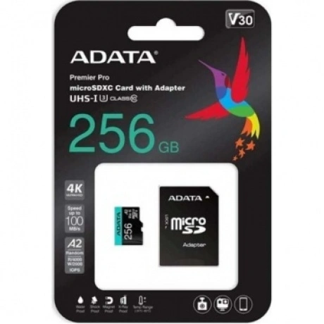 Карта памяти A-Data Micro SDXC 256GB (AUSDX256GUI3V30SA2-RA1)