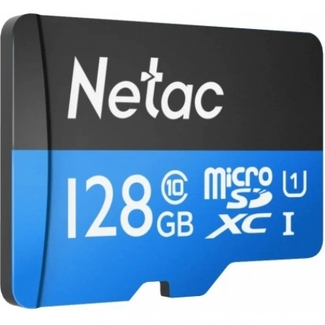 Карта памяти Netac MicroSDXC P500 Standard 128GB Adapter (NT02P5...