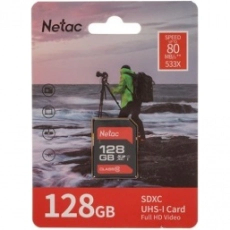 Карта памяти Netac SDHC UHS-I P600 128Gb Class 10 (NT02P600STN-1...