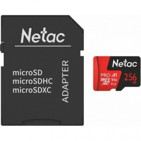 Карта памяти Netac microSDHC P500 Pro 256GB (NT02P500PRO-256G-R)...