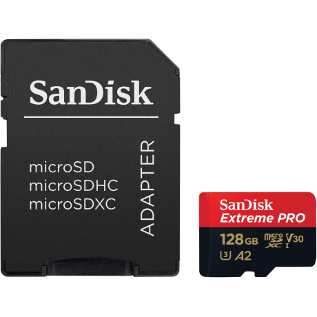 Карта памяти SanDisk Extreme Pro microSD UHS I Card 128GB SDSQXCD-128G-GN6MA - фото 1