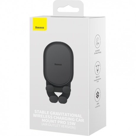 Держатель для смартфона Baseus Stable Pro Black (SUWX030001) - фото 6